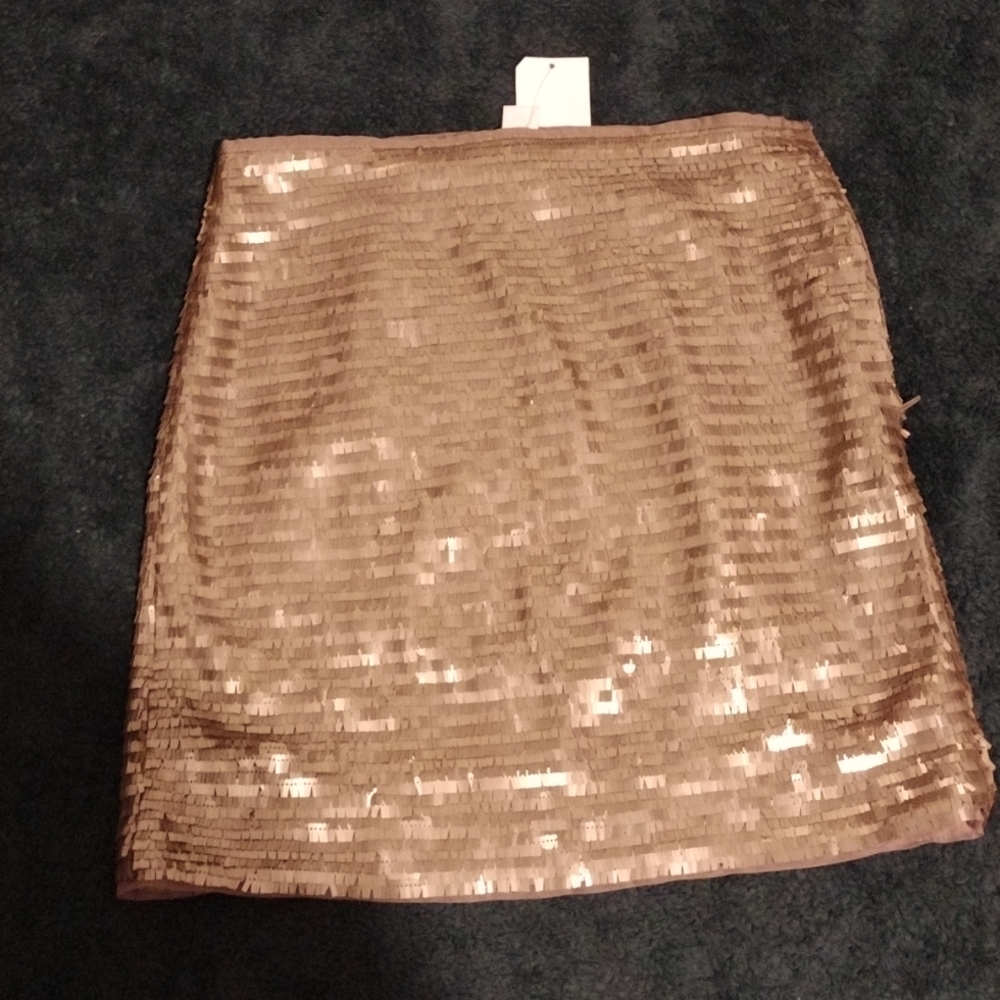 H&M gold sequin mini skirt